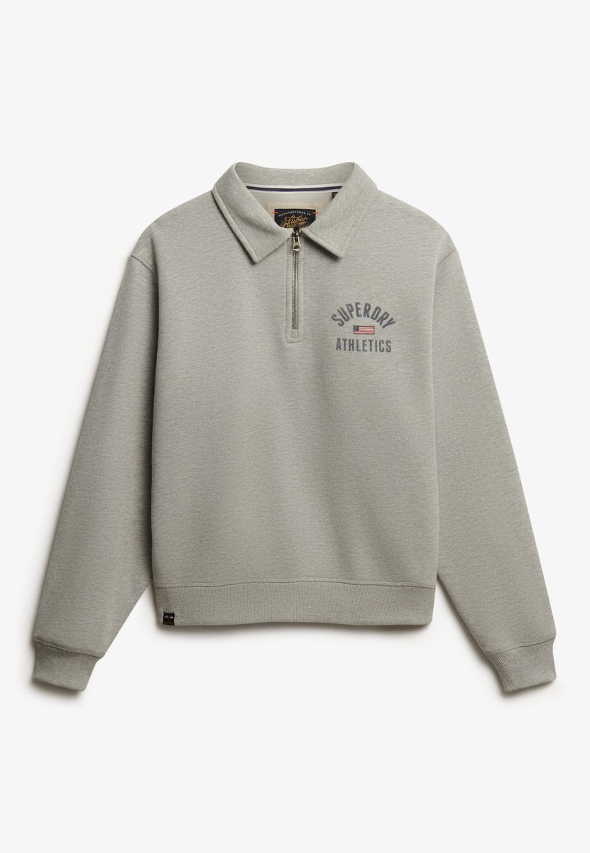 Superdry – Pullover mit athletischem Kragen und halbem Reißverschluss – Damen – Pullover