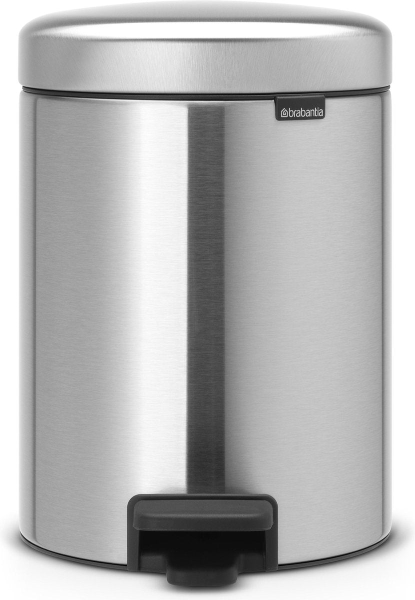 Brabantia Newicon Pedal Bin, 5L - Matt Steel
