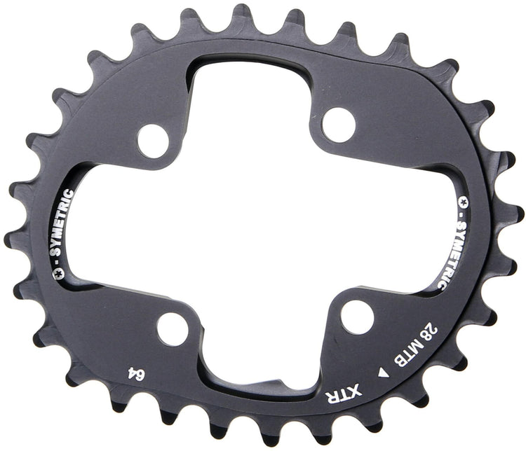 O.Symetrischer Kettenring 28T Alu Schwarz