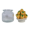 Decoris Vorratsdose Zitrone 19cm Glas Steingut