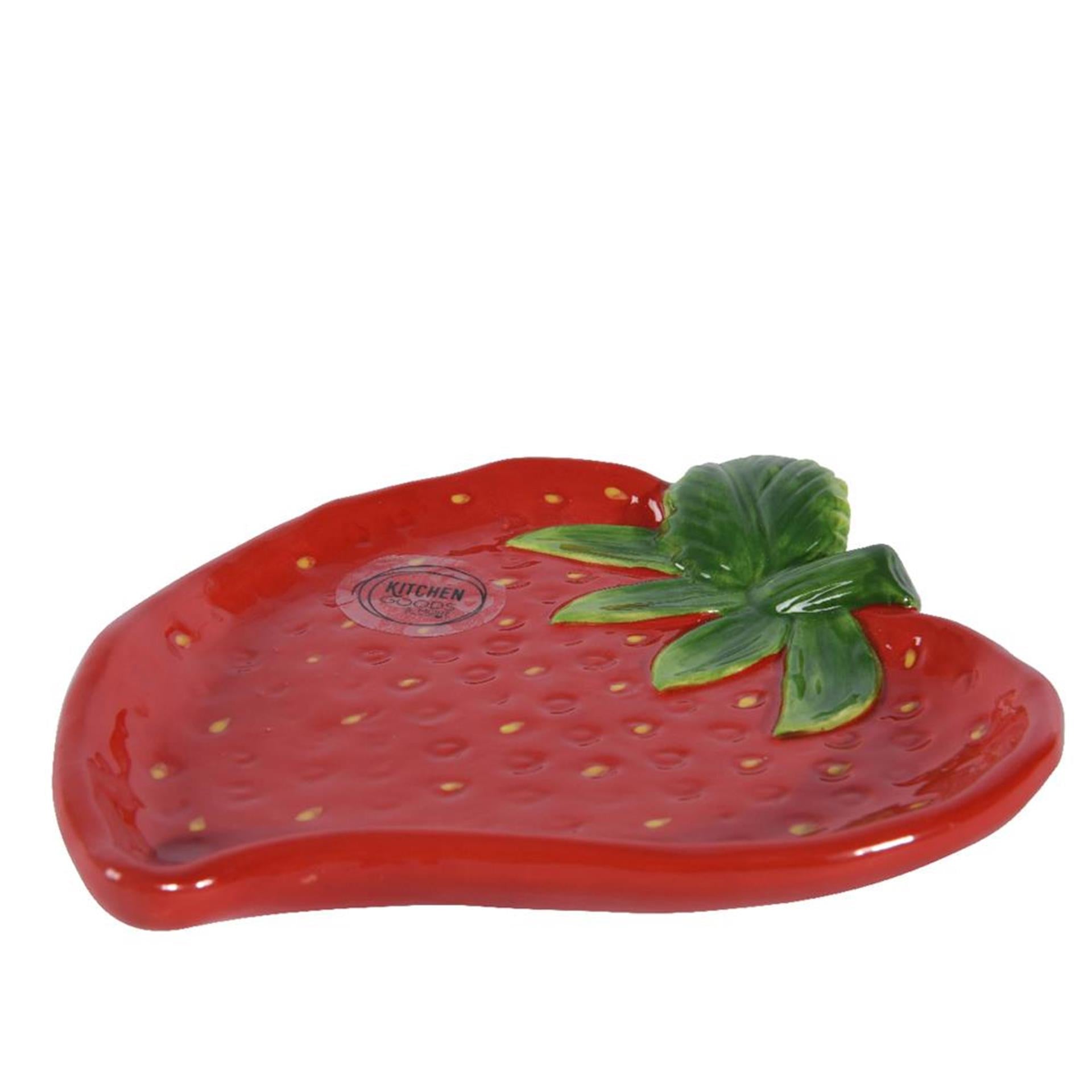 Decoris Kuchenteller Erdbeere 17x14,5x3cm