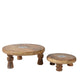 Decoris Plattform-Set Mangoholz 2-teilig ø25cmh8cm