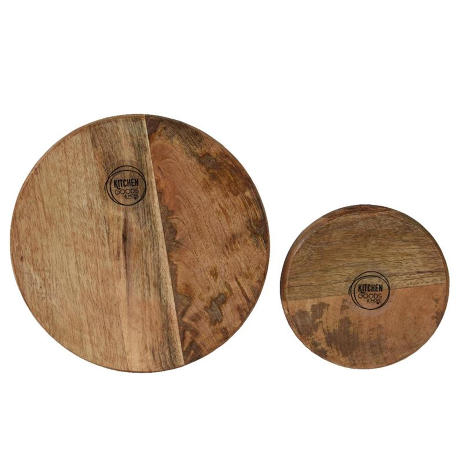 Decoris Plattform-Set Mangoholz 2-teilig ø25cmh8cm