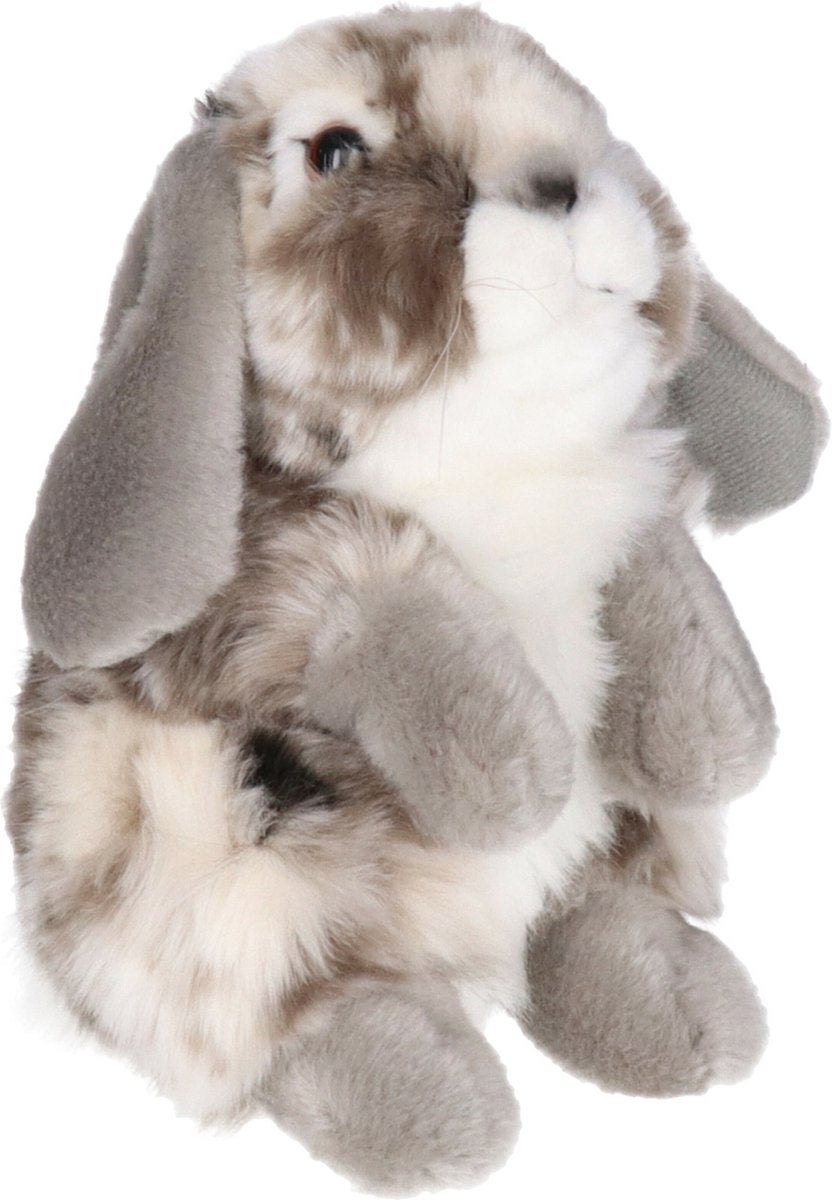 Lebendige Natur - Kuscheltier - Hase - Hängeohrkaninchen - grau - 21 cm