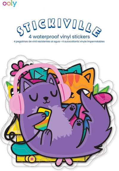 Ooly – Stickiville-Aufkleber: Silly Kitties – Vinyl (4 gestanzt)
