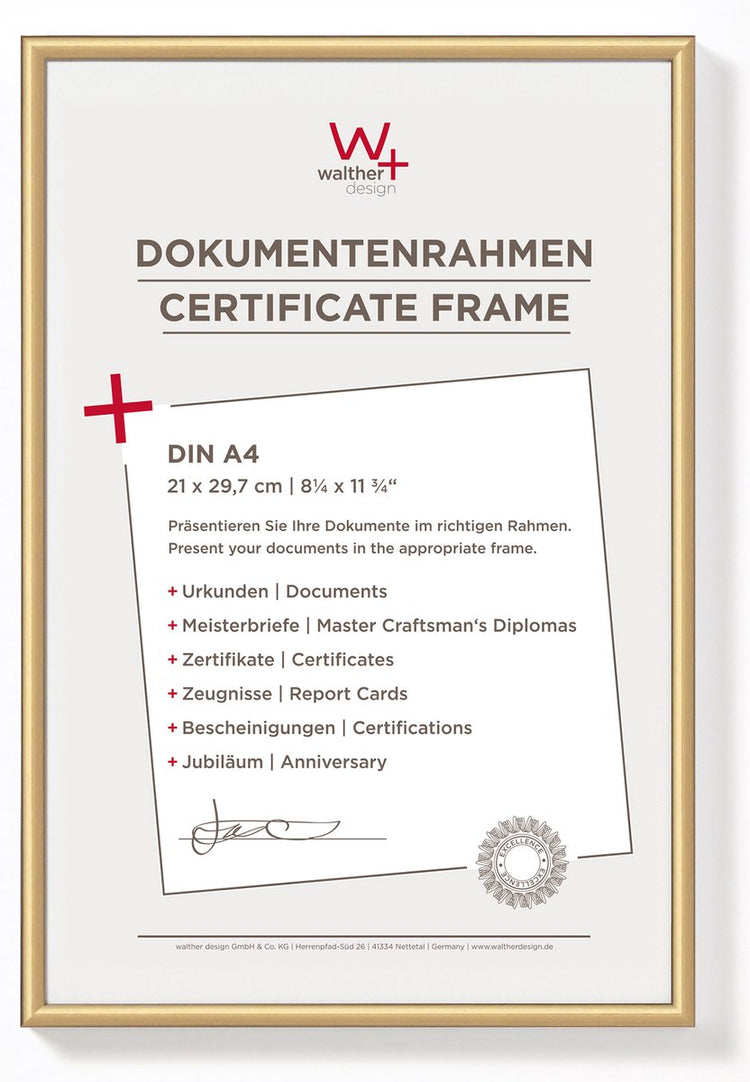 Walther New Lifestyle - Kunststoffrahmen - Fotogröße 21x29,7 cm (Din A4) - Bronze