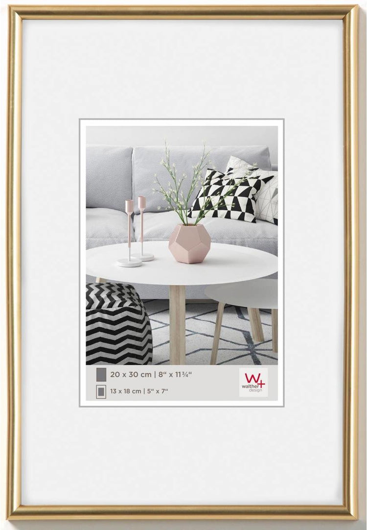 Walther Galeria - Kunststoffrahmen - Fotogröße 20x30 cm - Metallic-Gold