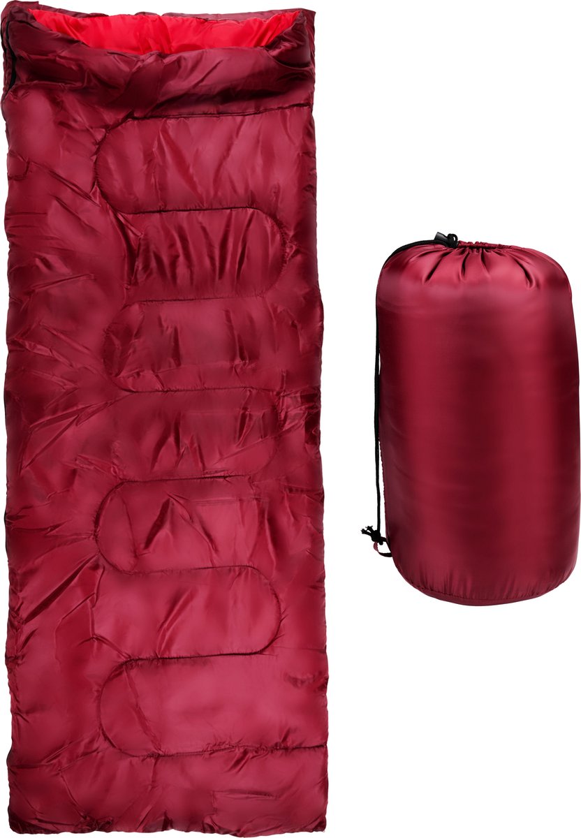 Camp Active Schlafsack Erwachsene – Sommerschlafsack für 5°C bis 10°C – 190 x 72 cm – rot