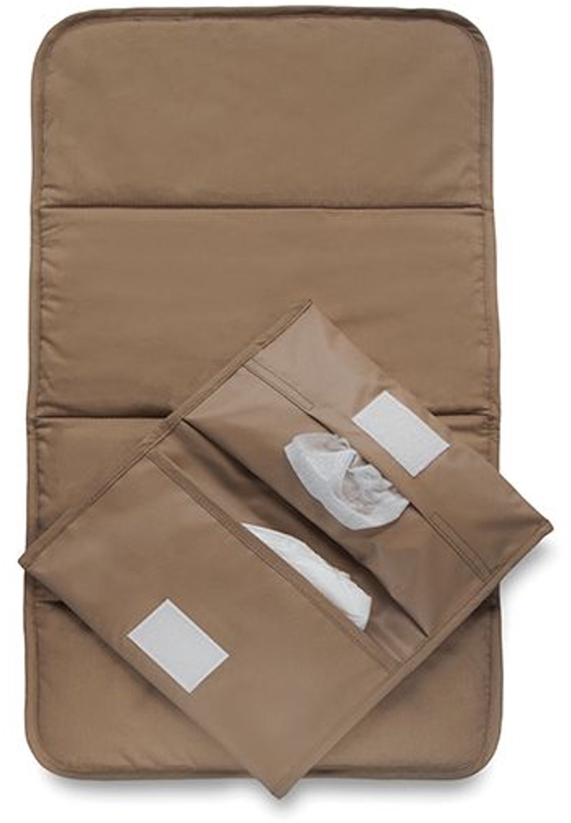 Kipkep Wickelset - Kaffee - Braun - Wickelauflage inkl. Wickeltasche – waschbar – wasserabweisende Seite – Windel