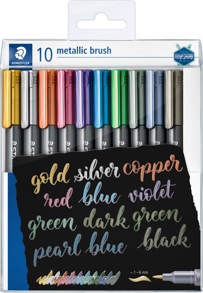 Staedtler Metallic-Pinselstift-Set, 10 Farben