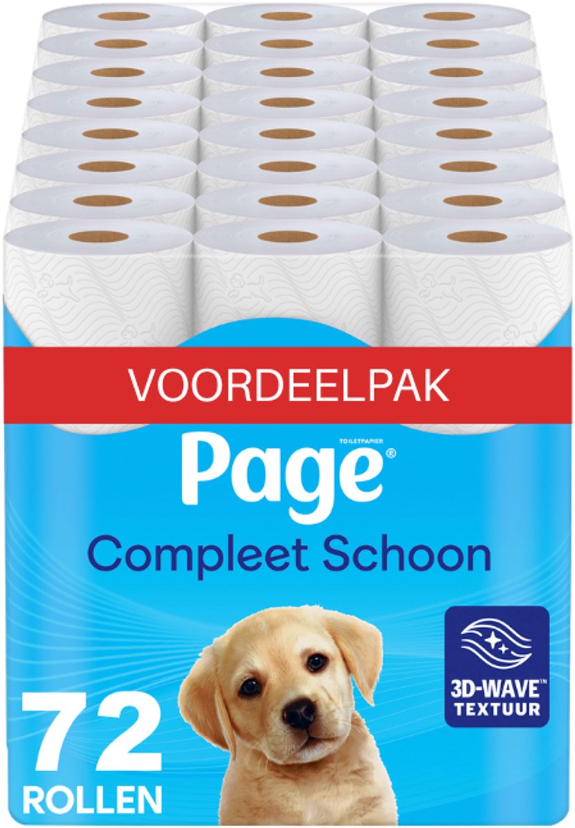 Page ® scottex® Toilettenpapier – völlig sauberes Toilettenpapier – 72 Rollen – Vorteilspack