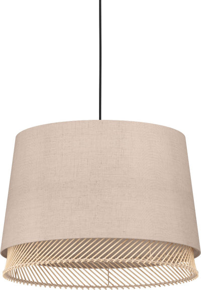 Eglo Tisch-Hängelampe – E27 – ø 38 cm – Natur|Braun|Schwarz – Textil