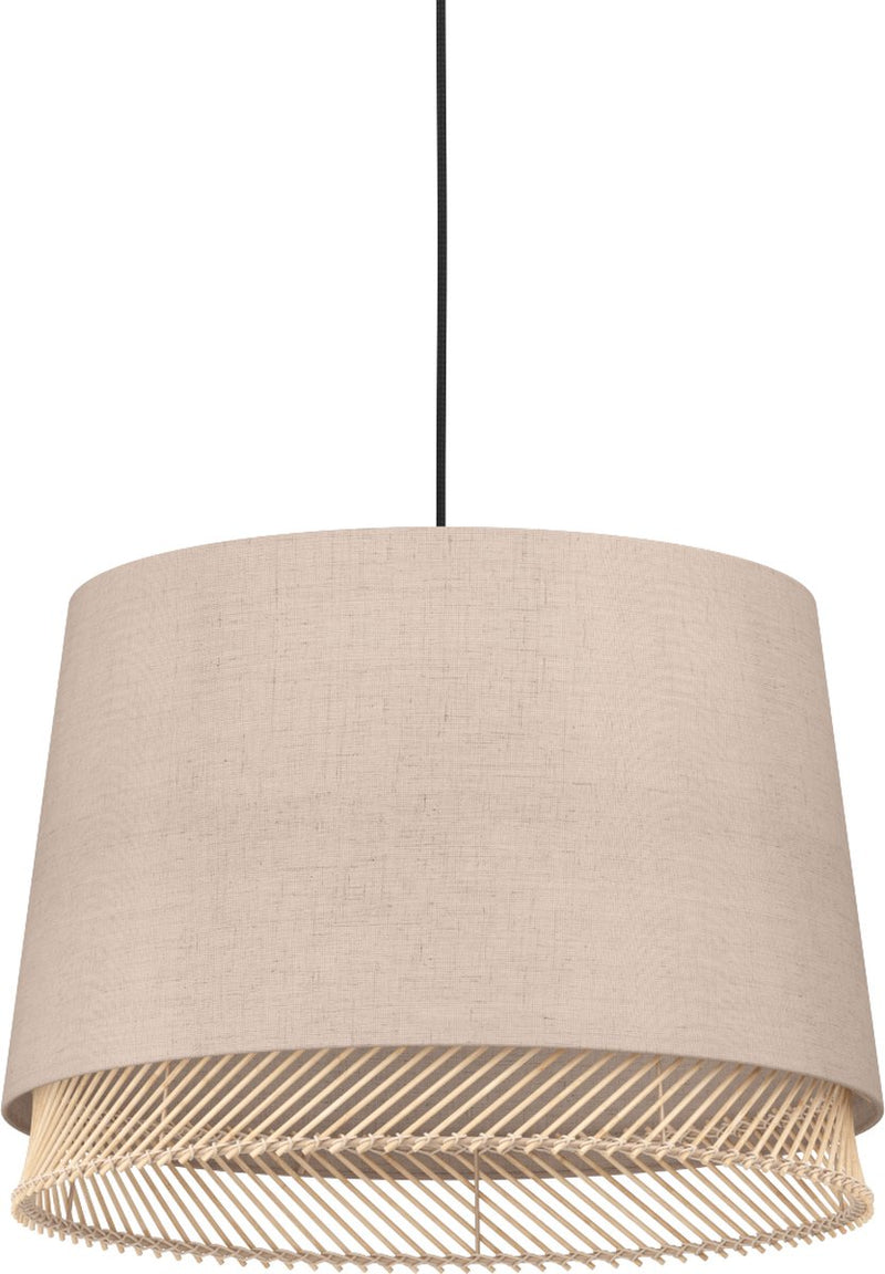 Eglo Tisch-Hängelampe – E27 – ø 38 cm – Natur|Braun|Schwarz – Textil