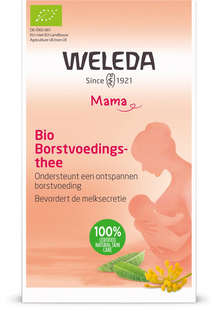 Weleda Bio-Stilltee – Bockshornklee, Fenchel, Anis und Kümmel – Zitronenverbene – unterstützt entspanntes Stillen – 100 % natürliche Inhaltsstoffe – 20 Beutel