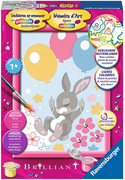 Ravensburger Gemälde nach Nummer - Kaninchen mit Glitzer