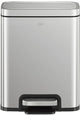 Eko - Madison Treteimer 8 Liter - Edelstahl Kunststoff - Nebelmatter Edelstahl - Abfalleimer