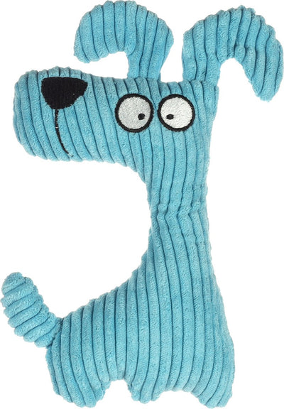 Flamingo – Hundewelpenspielzeug, Kieselsteine, Cordhund – 23 cm – blau
