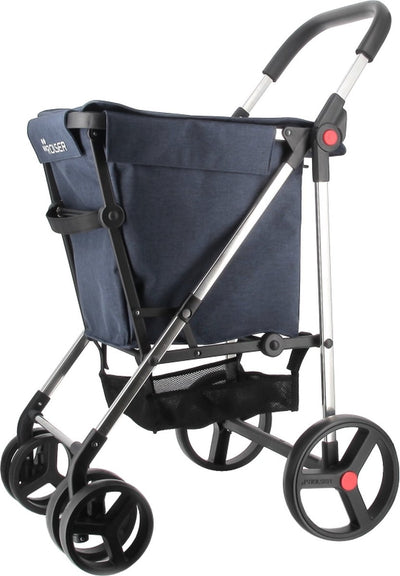 Rolser Einkaufswagenkorb Tweed – 4 Rollen – faltbar – 58 l – Marino