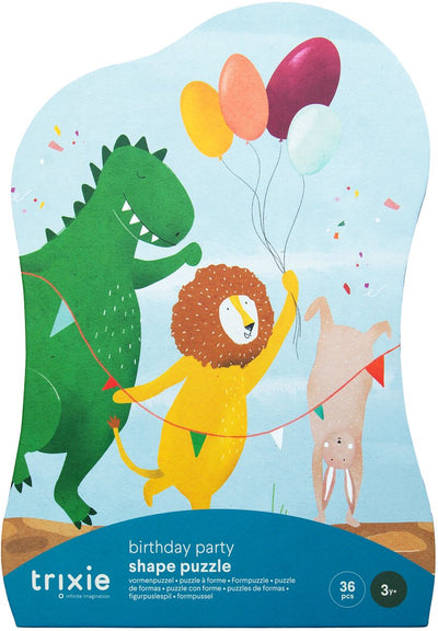 Trixie Formpuzzle Geburtstagsparty – 36 Teile – Kinderpuzzle ab 3 Jahren