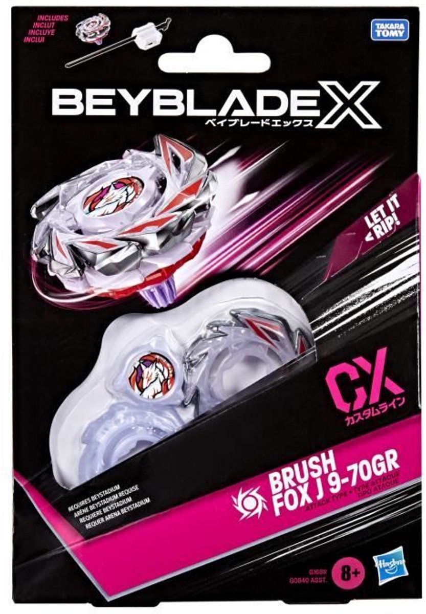Beyblade X Starter Pack Brush Fox J 9-70gr CX Starter Pack – Kreisel und Launcher