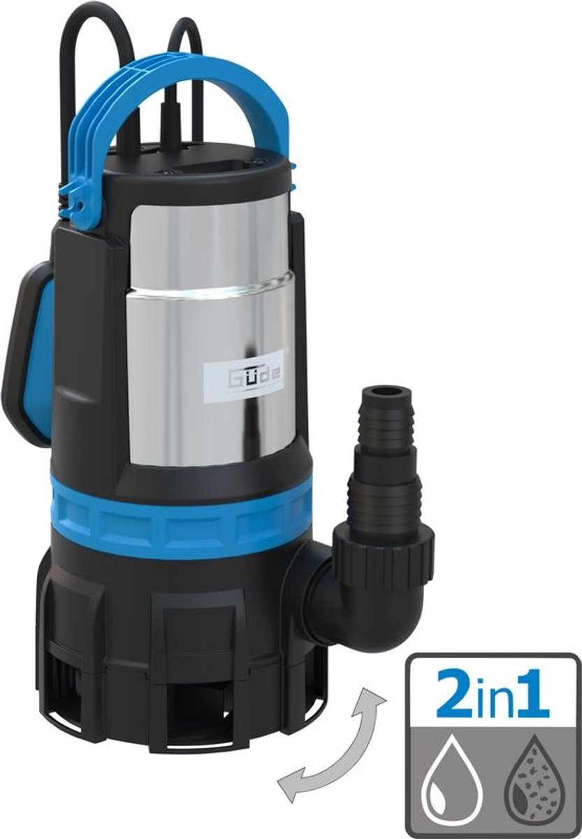 Güde Multifunktions-Tauchpumpe GS750.1 für klares Schmutzwasser – 750 W – 16.500 l/h