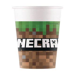 Minecraft Pappbecher 8 Stück | 2 Stk