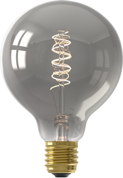 Calex-Filament-LED-Lampe – E27 – Vintage-Lichtquelle – 9,5 cm – Titan – 4 W – dimmbar
