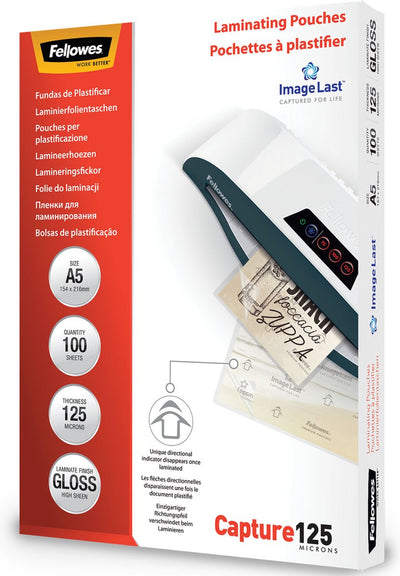 Laminierfolien Fellowes 53073 125 Mikron A5