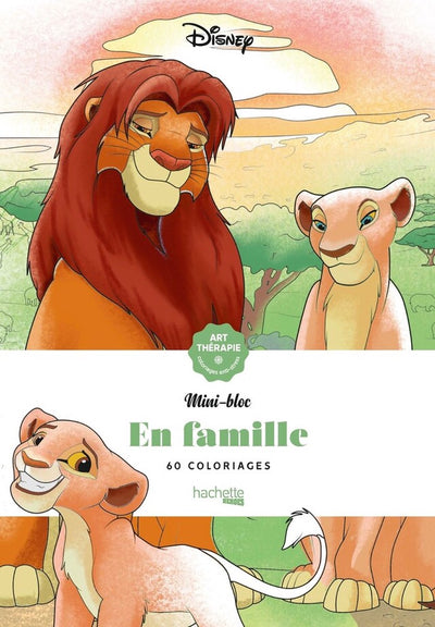 Hachette Heroes Mini Block – Disney en famille – Malblock für Erwachsene