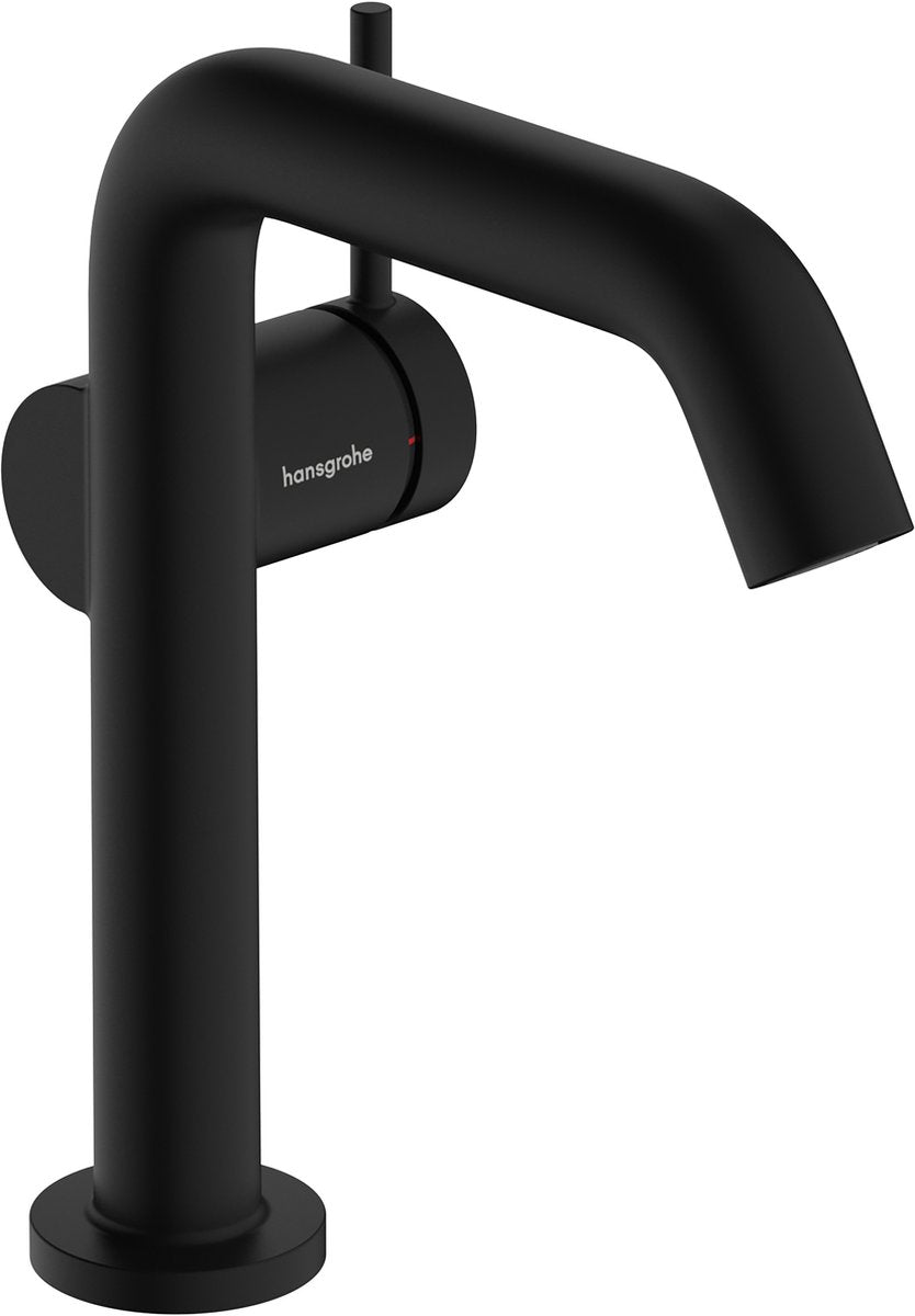 Hansgrohe tecturis s – Waschtischarmatur – Einhebelbedienung – Kaltstart energiesparend – mit Ablassschraube – Größe 150 mm – mattschwarz