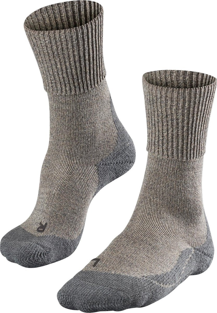 Falke TK1 Wool Anti-Blister dickes Woll-Funktionsmaterial Wandersocken Damen Beige – Größe 41-42