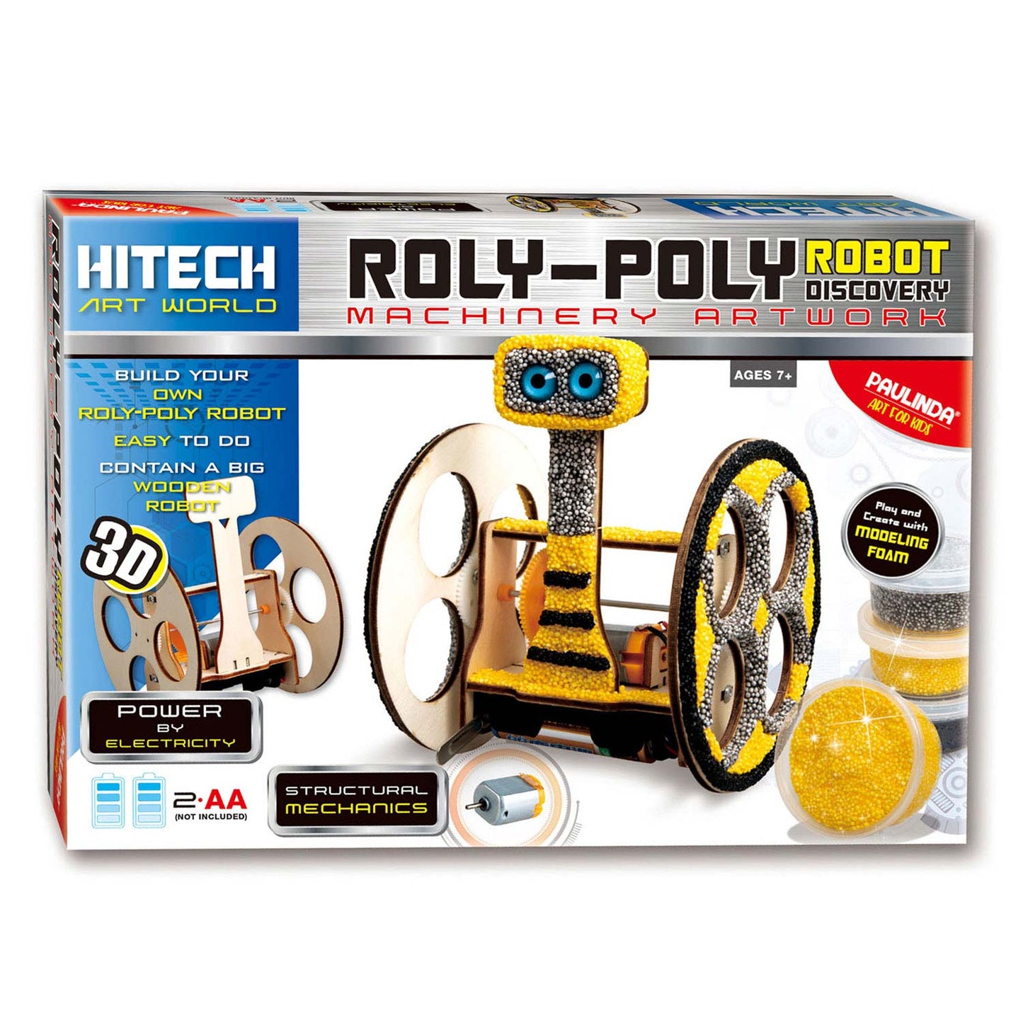 Paulinda Baukasten 3D Roboter mit Motor