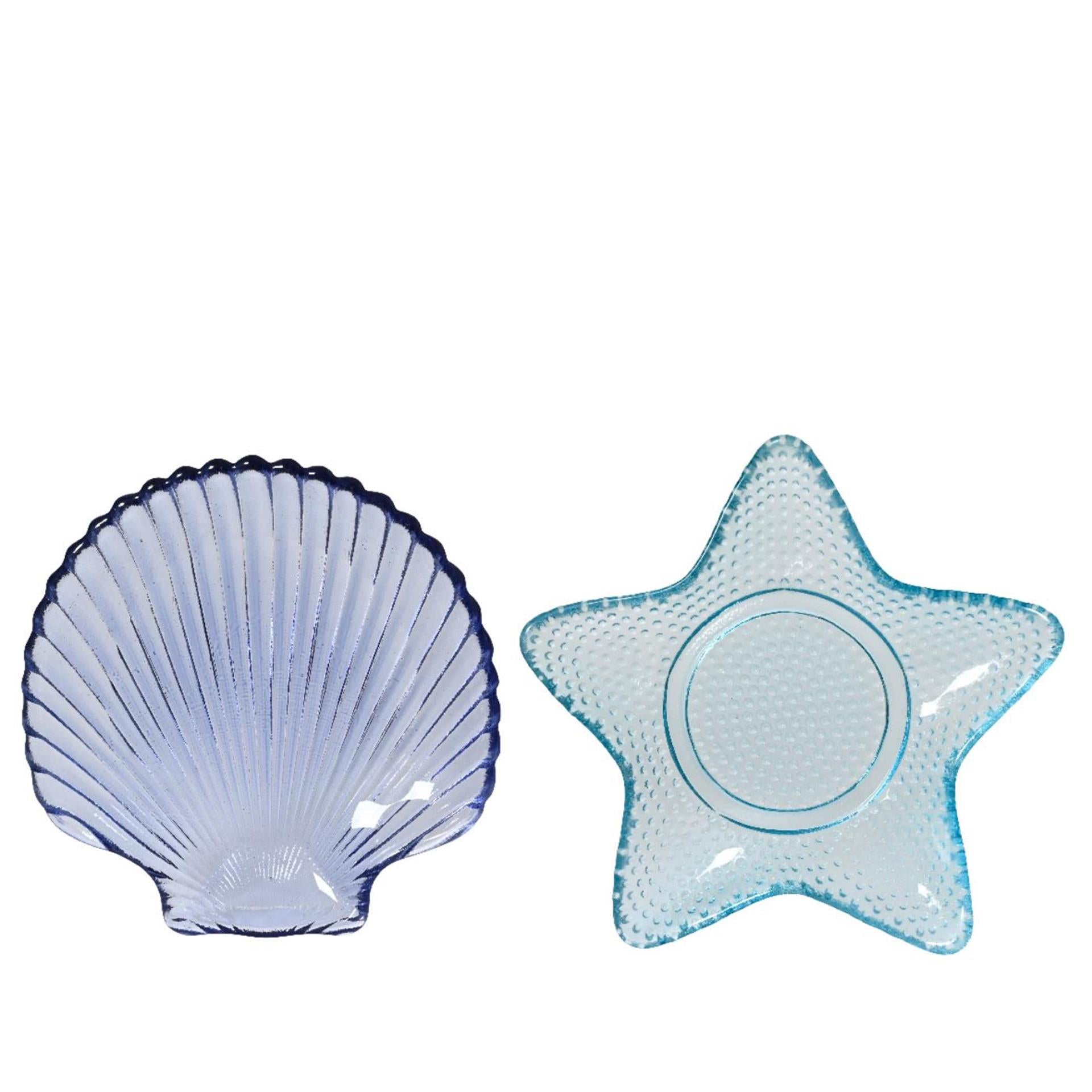 Decoris Tellerglas ø14cm Muschel oder Stern
