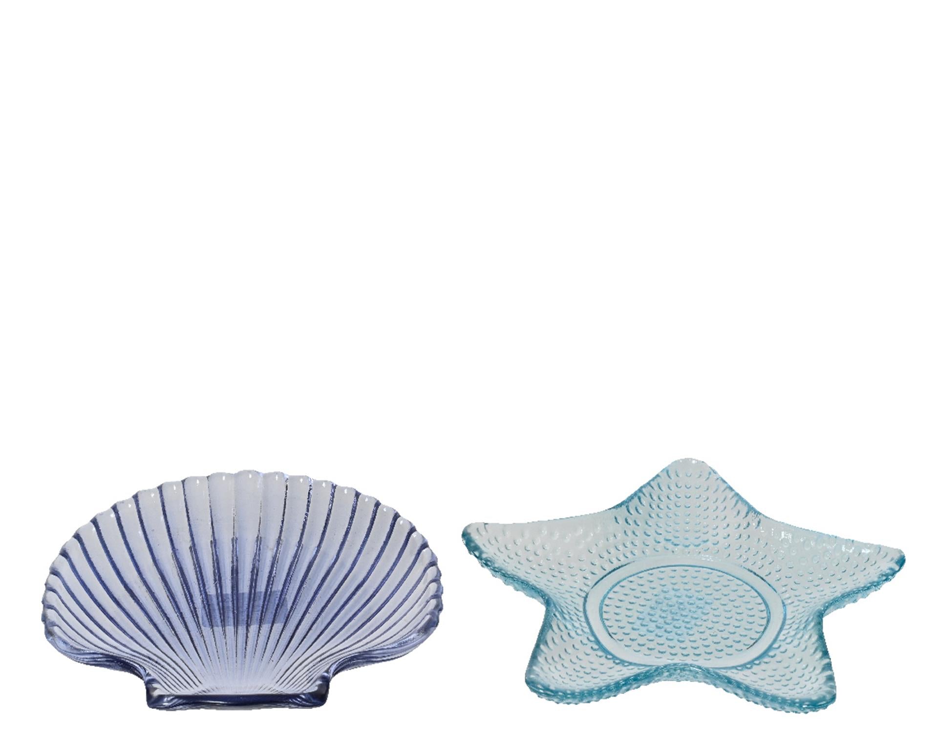 Decoris Tellerglas ø14cm Muschel oder Stern
