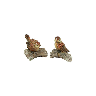 Country Field Country Field Statue Vogel Baumstamm Jens Braun 8,5x8,5x8,5cm 2-fach sortiert