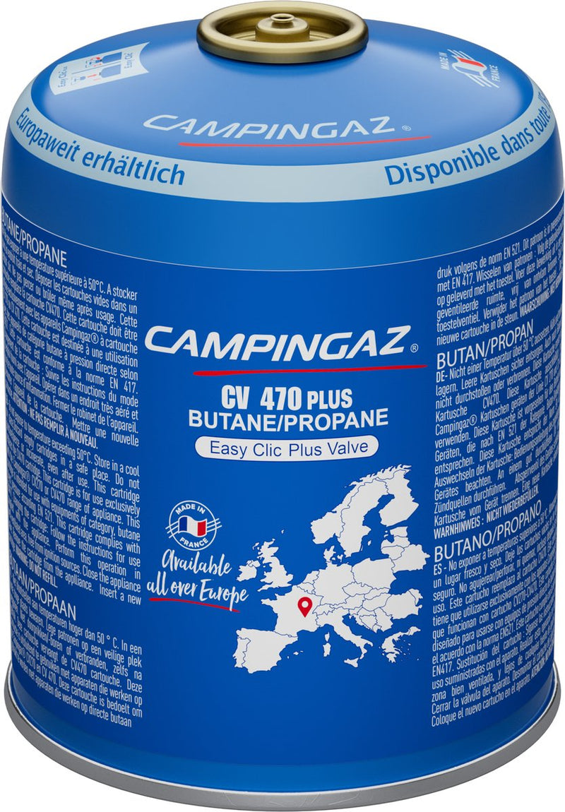 Campingaz cv470 plus Kartusche – 1 Stück – Klicksystem – 450 g Isobutan-Propan – Gas