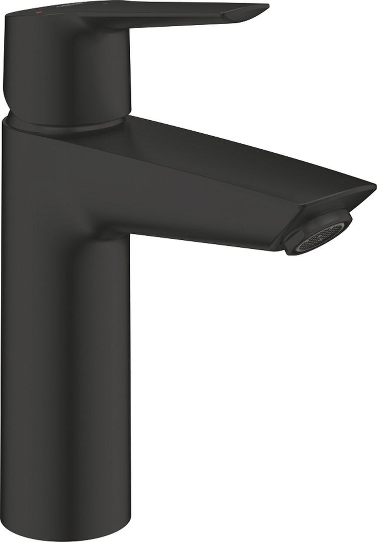Grohe Start M-Size Waschtischmischer – Push-Open-Ablaufgarnitur – wassersparend – mattschwarz