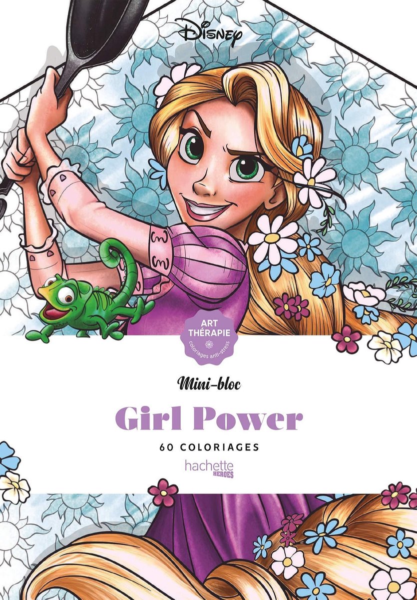 Hachette Disney Girl Power Mini Block – Malbuch – Malbuch für Erwachsene