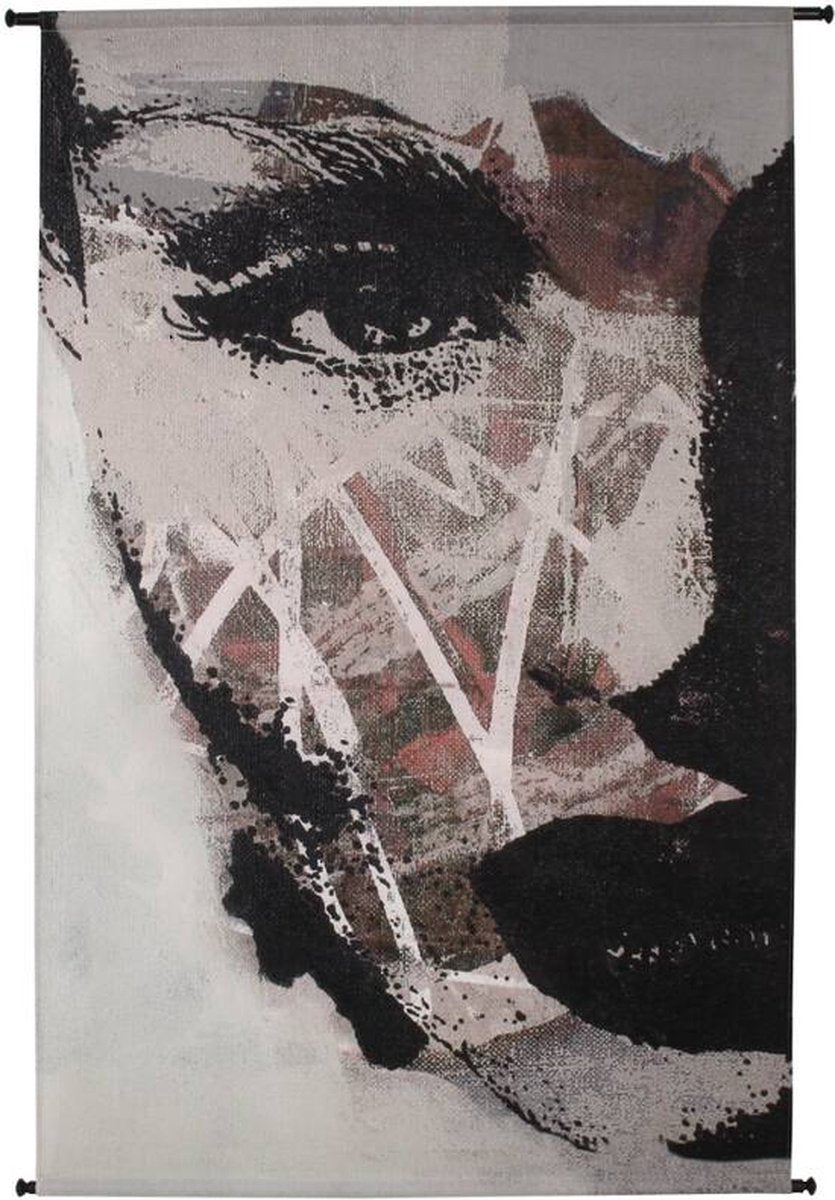 Hd Collection Wandtuch Gesicht grau 120x3x170cm