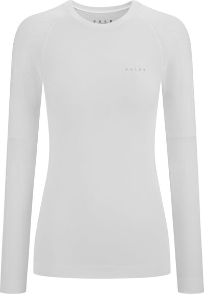 Falke warmes Langarmshirt schnelltrocknendes funktionelles Funktionsshirt mit langen Ärmeln Damen Weiß - Größe M