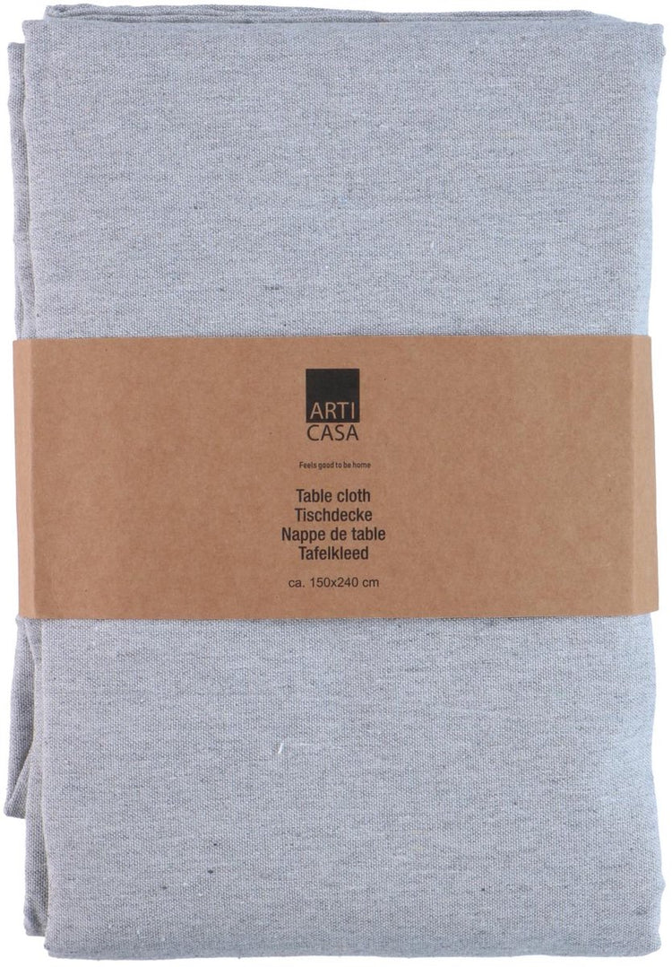 Arti casa Tischdecke 150x240 cm – Tischdecke grau – Tischdecke Materialmix Polyester Baumwolle – Tischdecke für Esstisch – einfarbiges Design