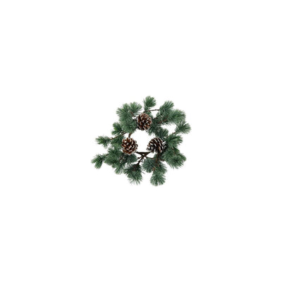 Ländlicher Feldkranz Pinus parviflora graugrüne Seide ø30,5x4cm