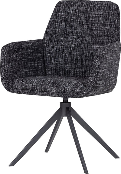 Woood Grant Esszimmerstuhl mit Armlehne – Melange – Schwarz – 88 x 61 x 63