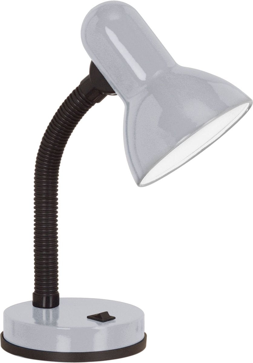 Eglo Basic 1 Tischlampe Schreibtischlampe - E27 (exkl.) - 30 cm - Silbergrau