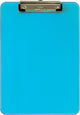 Markenloses Klemmbrett Maul A4 Hochformat transparent neonblau – 1 Stück