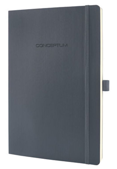 Sigel Notizbuch – Conceptum Pure – A4 – Softcover – Dunkelgrau – 194 Seiten – 80 Gramm – liniert – SI-CO319