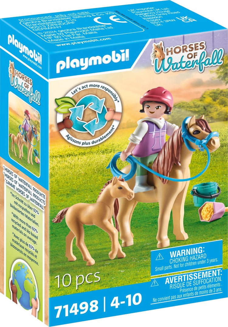 Playmobil -Pferde oder Wasserfallkind mit Pony und Fohlen 71498