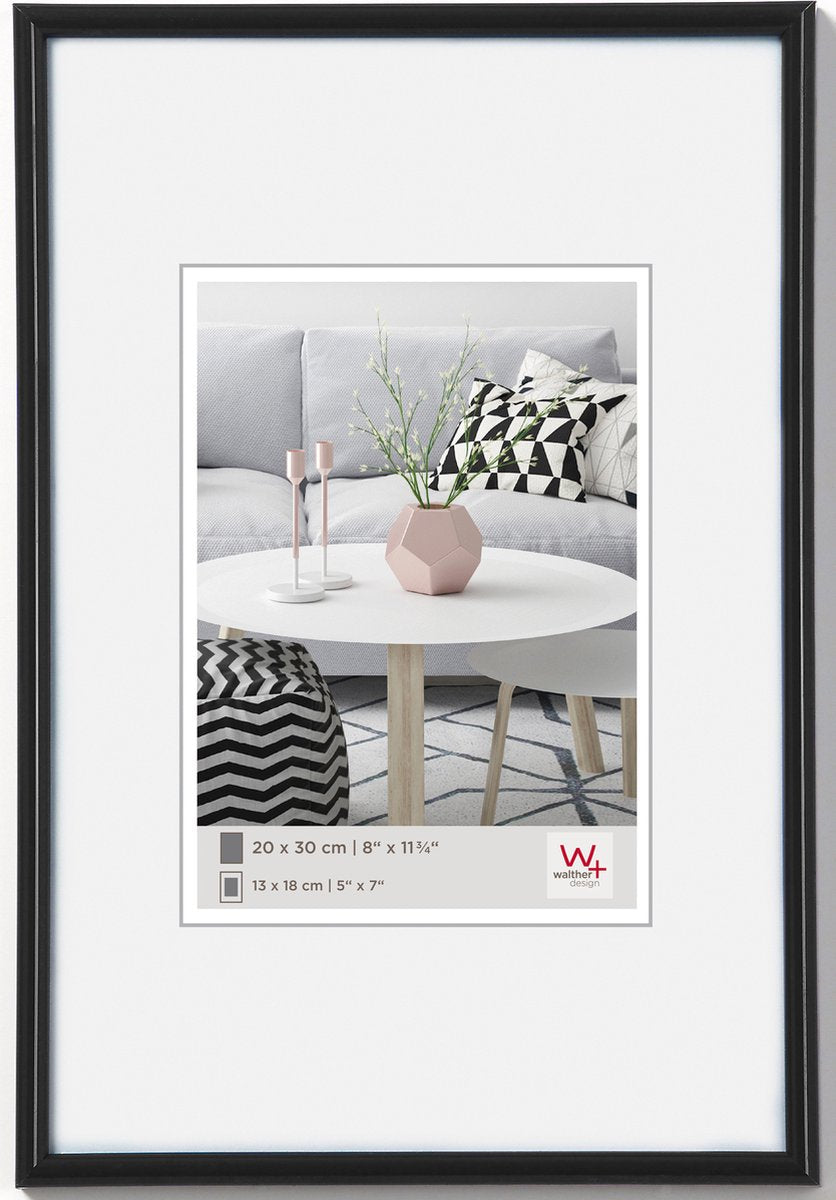 Walther Galeria - Kunststoffrahmen - Fotogröße 15x20 cm - Schwarz