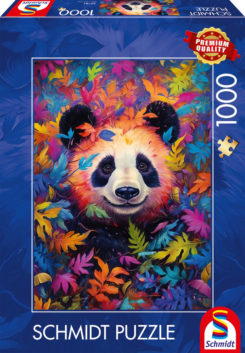 Schmidt - Puzzle - Panda im Regenbogenwald - 1000 Teile - Erwachsene - ab 12 Jahren