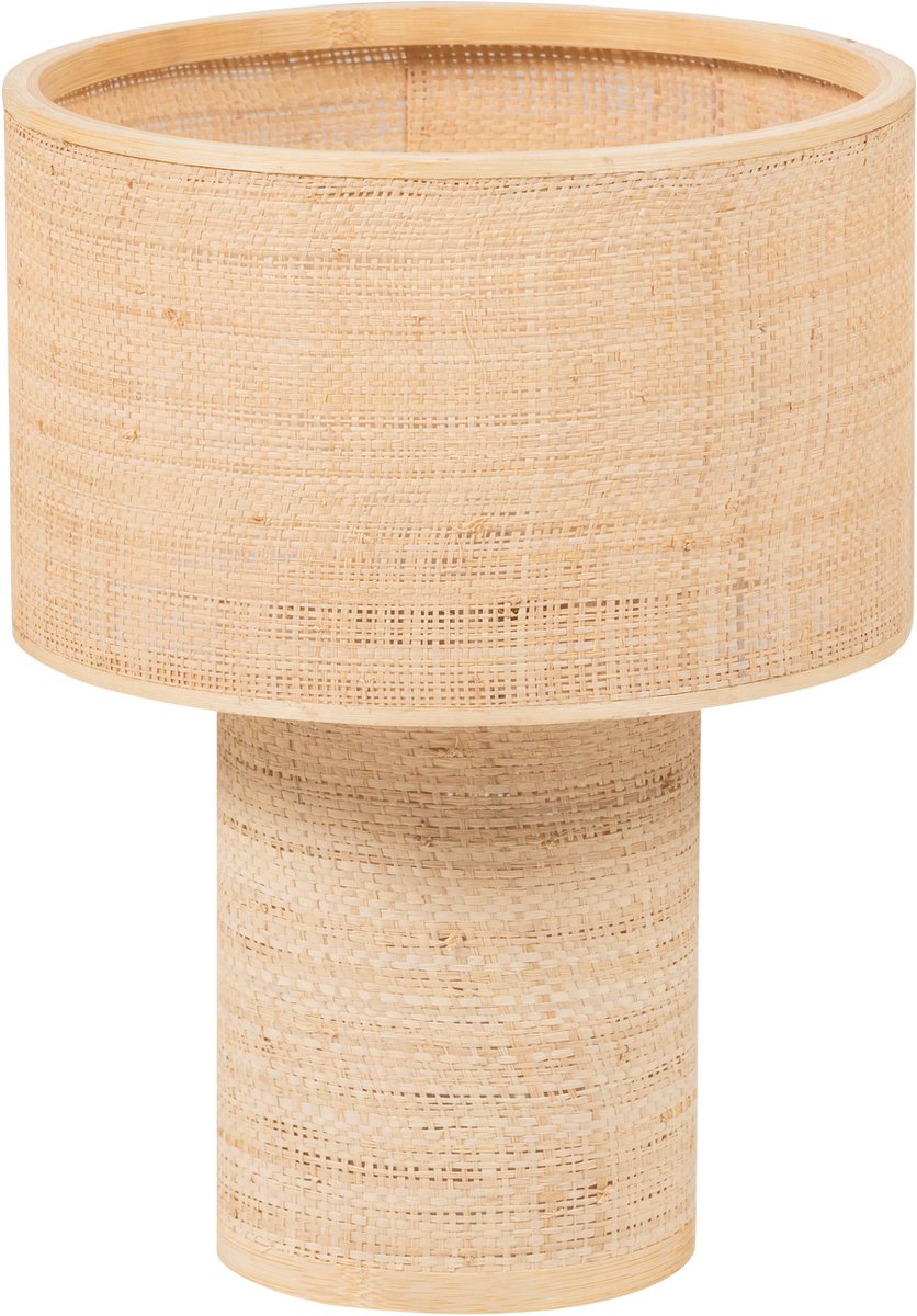 Woood Syro Tischlampe ø 28 cm - Bast - Natur - 38x28x28